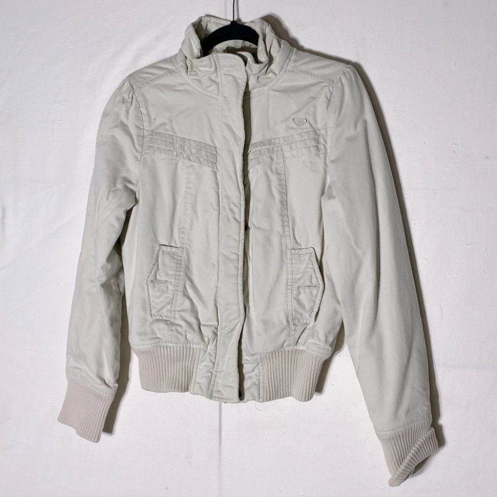Roxy Ivory Beige Bomber Jacket M